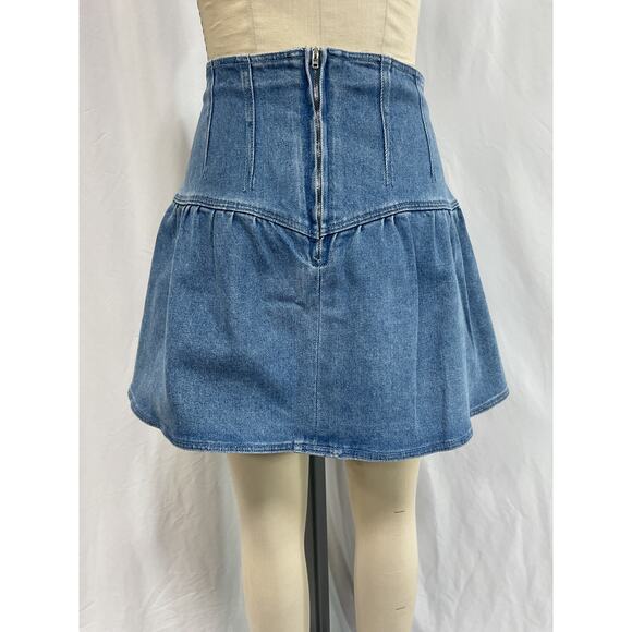 Isabel Marant 'Dimenia' Blue Cotton Skirt Size 42 - Picture 3 of 5
